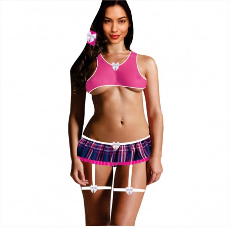 Kit Fantasia Coelhinha Sensual em Pelúcia com Máscara, Algemas e Plug Rabo