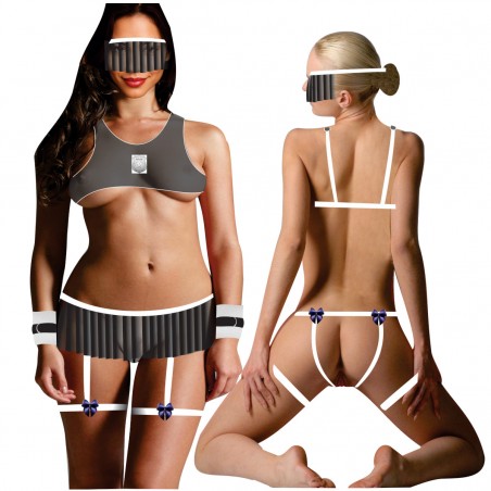 Kit Fantasia Police Sensual com Algemas Plugada