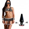 Kit Fantasia Police Sensual com Algemas Plugada