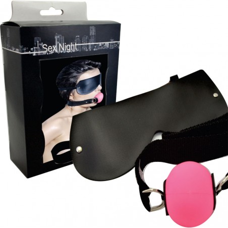 Kit Mordaça Bola E Venda Tapa Olho Bondage Sexy Glam