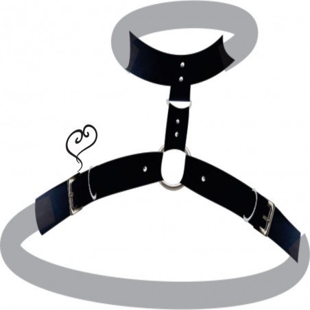 Harness Top Alto em CouroEco Arreio Especial Arnês Sexy