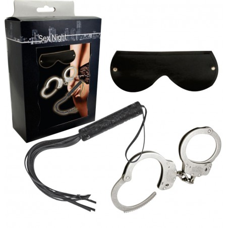 Kit: Máscara Algemas Chicote Innamorata Love Items Fetiche BDSM